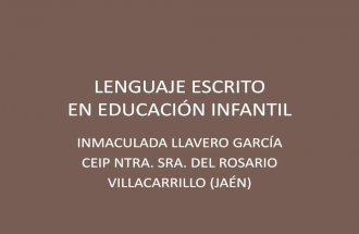 Lenguaje escrito en Educación Infantil