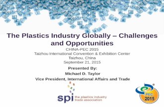 The Plastics Industry Globally – Challenges and Opportunities
