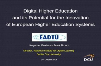 Digital Higher Education and its Potential for the Innovation of European Higher Education Systems