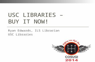 COSUGI 2014 - USC Libraries