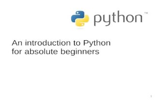 An introduction to Python for absolute beginners