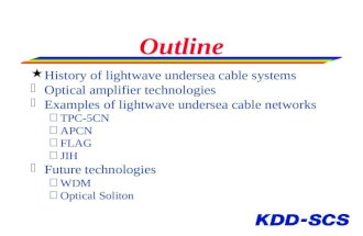 Outline History of lightwave undersea cable systems