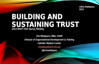 Building and Sustaining Trust for Leaders