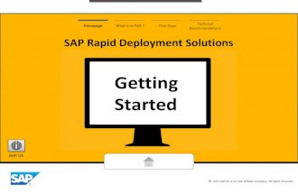 RDS How to Get Started © 2015 SAP SE or an SAP affiliate company. All rights reserved.
