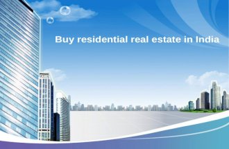 Buy residential real estate in india