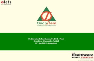 Dr Charusheila Ramkumar, OncoStem Diagnostics Ltd