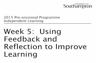 Week 5 part 1 feedback and reflection 2015 g