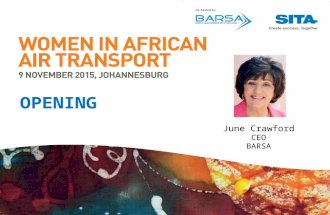 Women in African air transport: What are the criteria for success? : June Crawford, BARSA