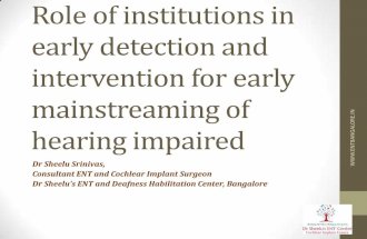 Role of institutions in early detection and intervention