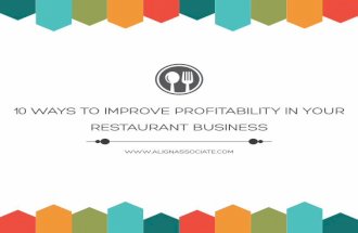 10 Ways to Improve Profitability in Your Restaurant Business