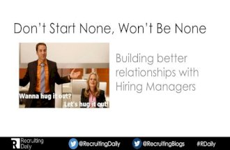 How to have a better relationship with your hiring manager