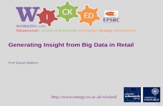 Generating Insight from Big Data in Retail