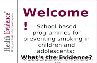 School based curricula for preventing smoking in children and adolescents What's the evidence?