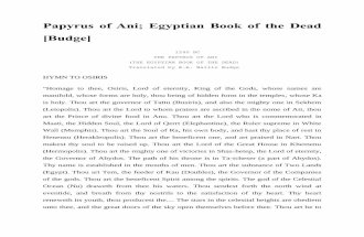 Papyrus of ani   egyptian book of the dead