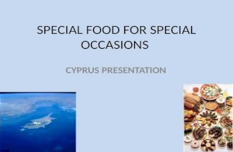 Special food for special occasions Cyprus