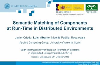 Semantic Matching of Components at Run-Time in Distributed Environments