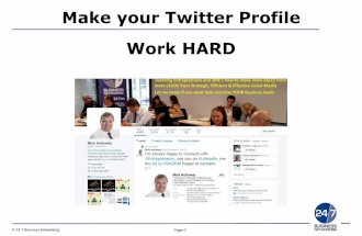 Setting up your Twitter Profile - 1st Impressions count
