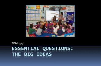 Essential questions and dok