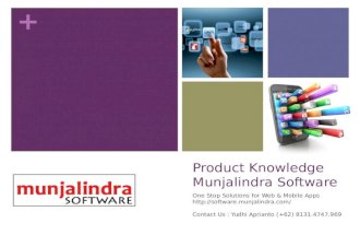 Product knowledge munjalindra software - 2015