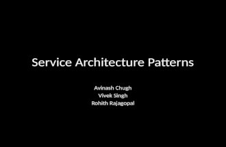 Service Architecture patterns