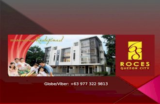 EXCLUSIVE HIGH END TOWNHOUSE IN QUEZON CITY - 68 ROCES