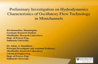 Hydrodynamics Studies on Oscillatory Flow Technology in Minichannels