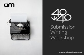 40under40 Submission Writing Workshop