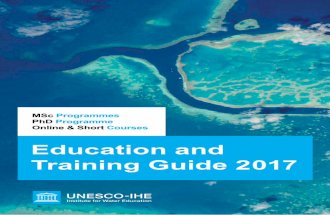 UNESCO-IHE Education and Training Guide 2017