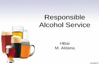 Responsible alcohol service