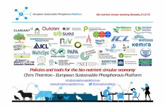 Policies and tools for the bio-nutrient circular economy - Bio-nutrient circular economy seminar