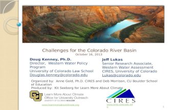 Climate Change and Water in the West: The Colorado River Basin