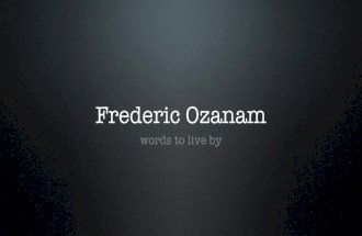 Frederic Ozanam: Words to Live By