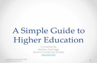 A Simple Guide to Higher Education