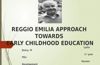 Reggio emilia approach ppt