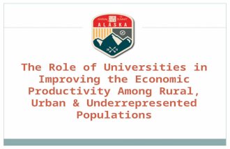 UEDA 2015 Annual Summit - 9/28 - The Role of Universities in Improving the Economic Productivity Among Rural, Urban & Underrepresented Populations