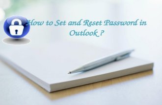 Set or Reset Outlook PST Password !!