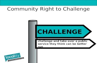 Community Right to Challenge webinar presentation