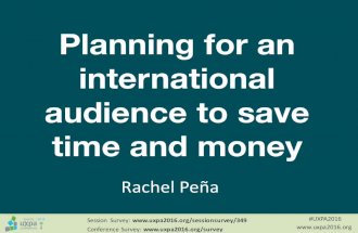 Planning for an international audience to save time and money.