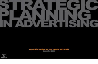 Strategic Planning In Advertising