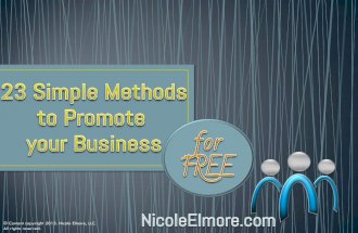 23 Simple Methods to Promote Your Business for free