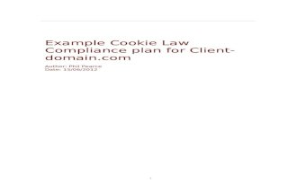 Example cookie compliance audit