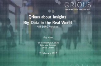 Qrious about Insights -- Big Data in the Real World