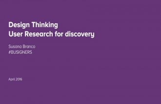 User research for discovery