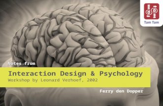 Interaction Design & Psychology (2002)