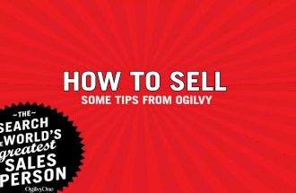 Some tips on selling from Ogilvy