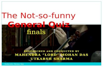 IIT BHU The Not-so-funny General Quiz finals