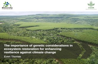 The importance of genetic considerations in ecosystem restoration for enhancing resilience against climate change
