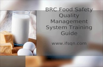 BRC global standard for food safety short training guide