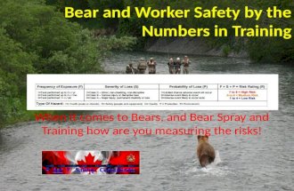 Bear and worker safety by the numbers in training