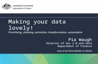 Open data presentation on tools and automation
